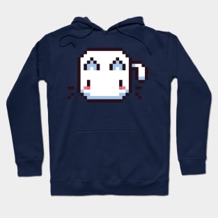 White Pixel Cat - Kawaii Retro Pixel Art Hoodie